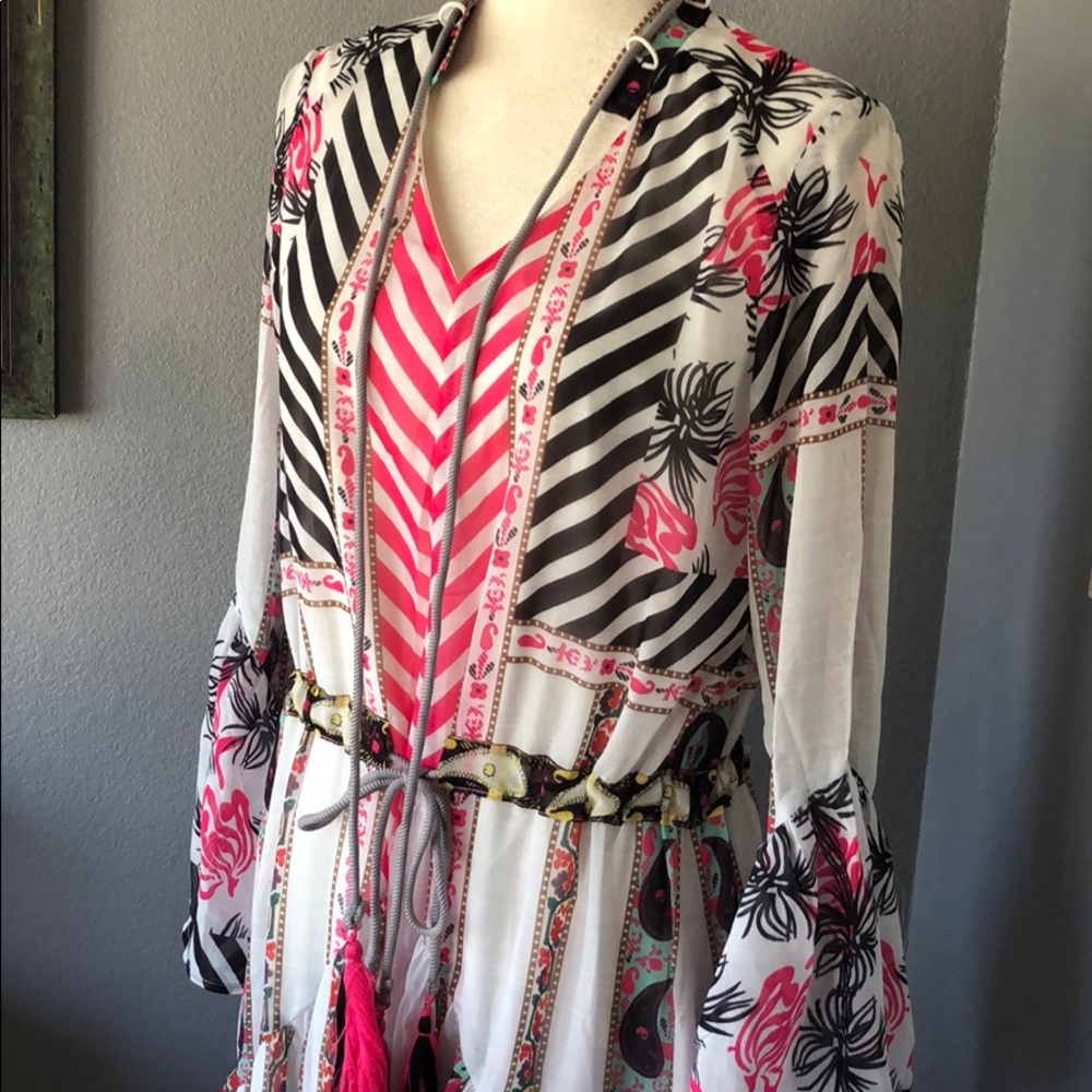 Runway Designer Replica Dress Couture Pink White - Picture 6 of 7
